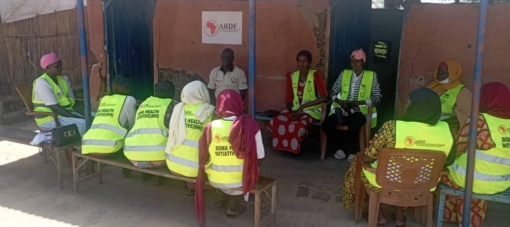 Nutrition screening under way at a community outreach point.