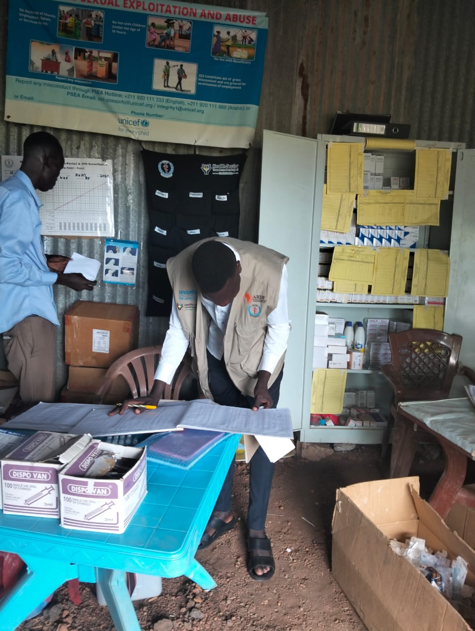 PHC Officer conducting routine suportive supervision at Rom PHCC, Akoka County